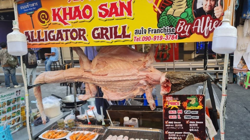 Krokodil in der Khao San Road